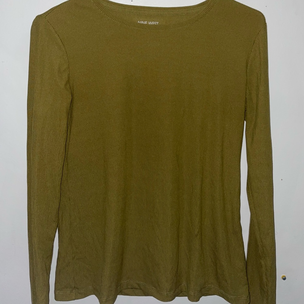 Nine West Woman’s Long Sleeve Green Top